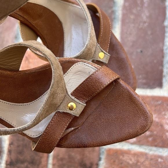 HERVE LEGER Suede / Leather Platform Sandal, Size 8.5. 🤎 - Picture 14 of 17